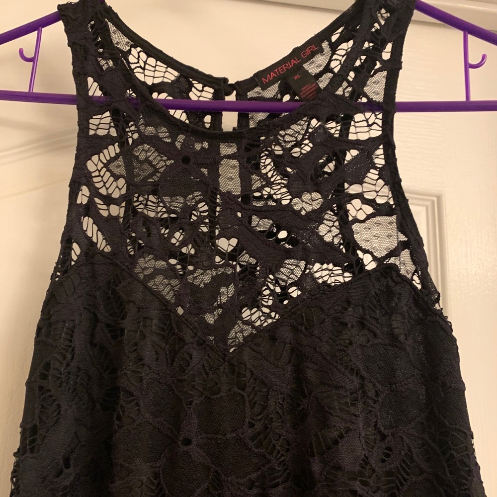 Material Girl Woman’s Black Lace Dress - Picture 4 of 7